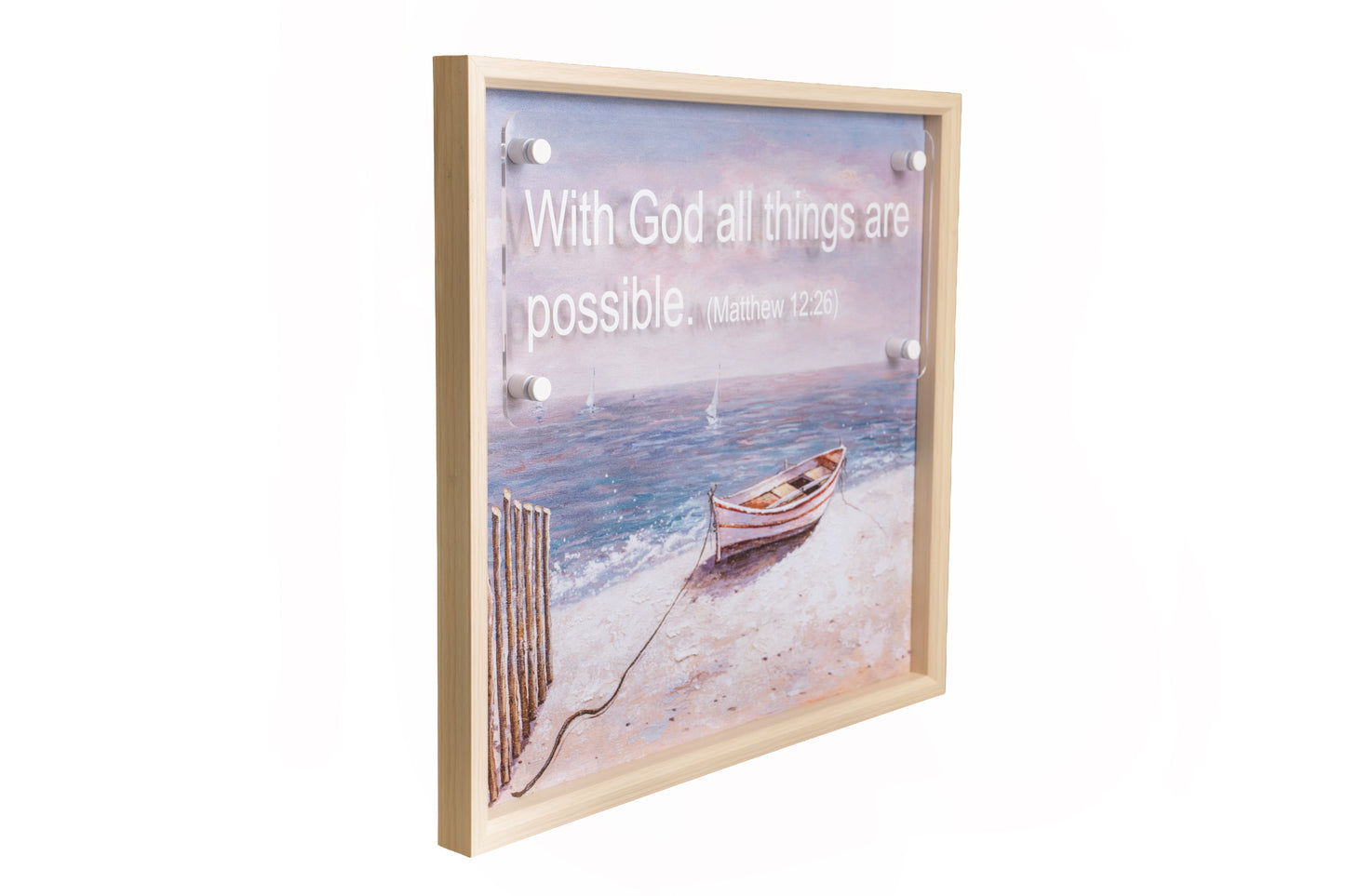 Coastal Serenity Framed Wall Art – "The Lord is My Shepherd"