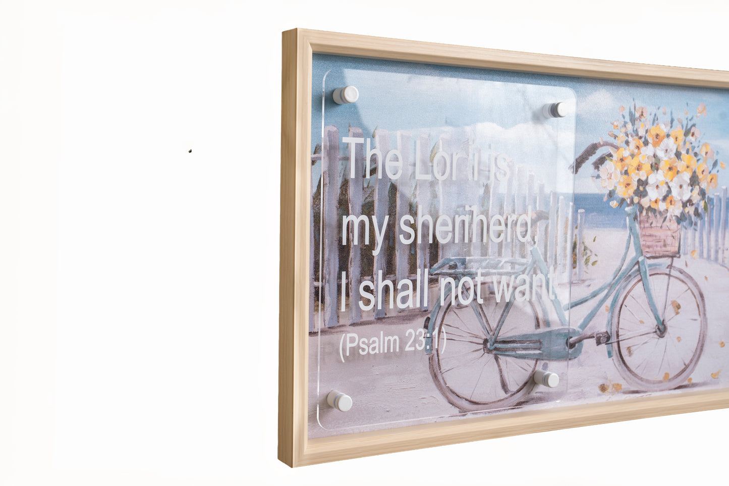 Coastal Serenity Framed Wall Art – "The Lord is My Shepherd"