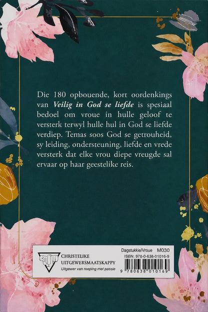 Mini-Oordenkings Veilig in God se Liefde - Agterblad