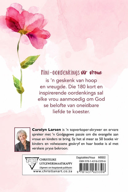Mini Oordenkings Vir Vroue - Agterblad