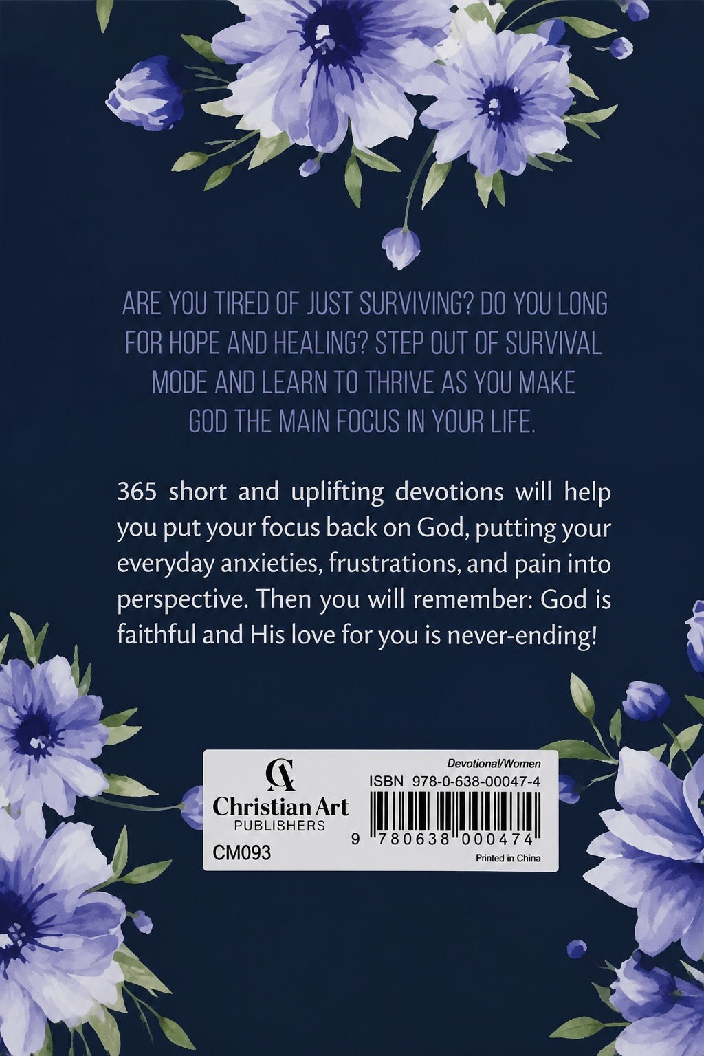 One-Minute Devotions Daily Encouragement for Women - Back Cover