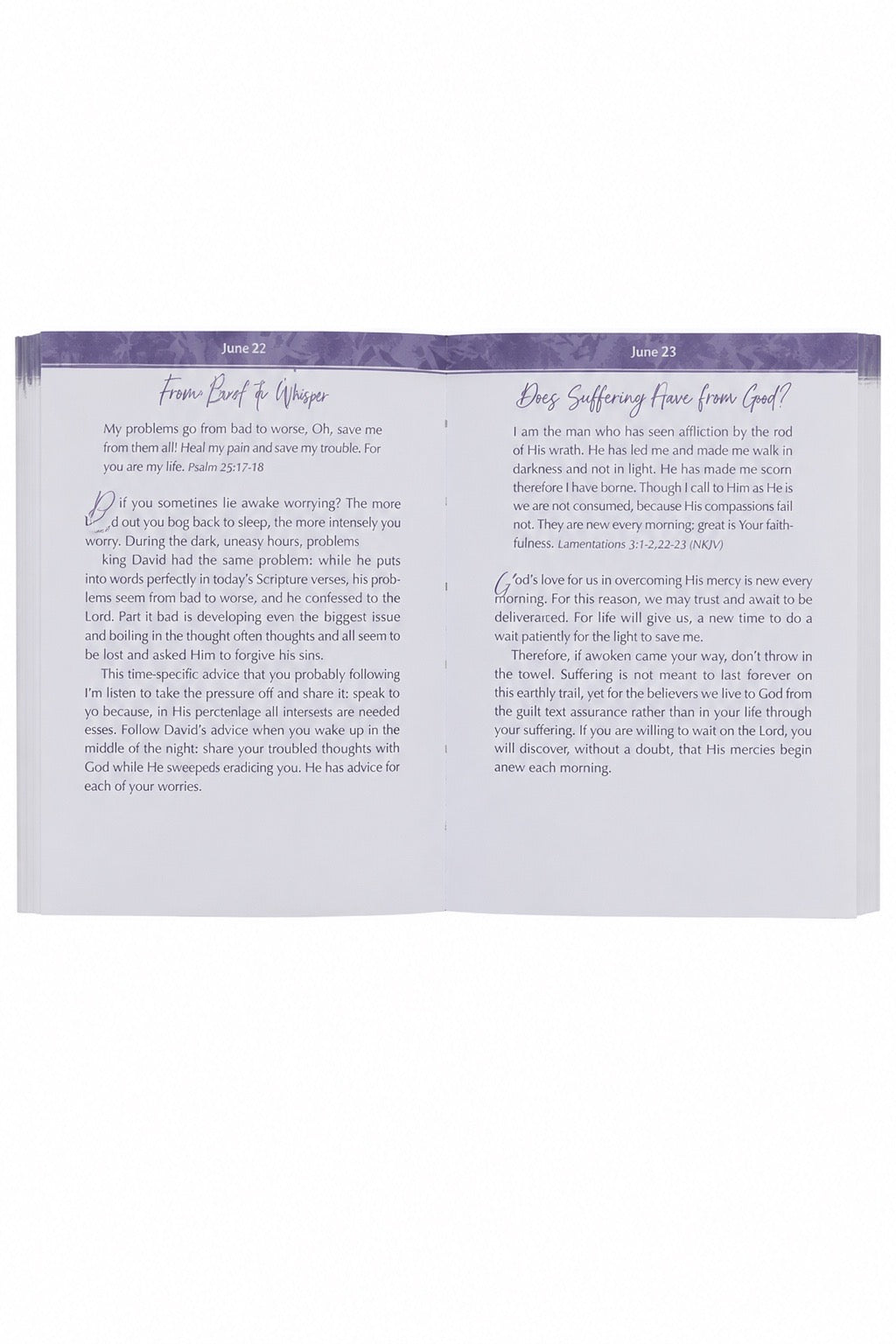One-Minute Devotions Daily Encouragement for Women - Inside Pages