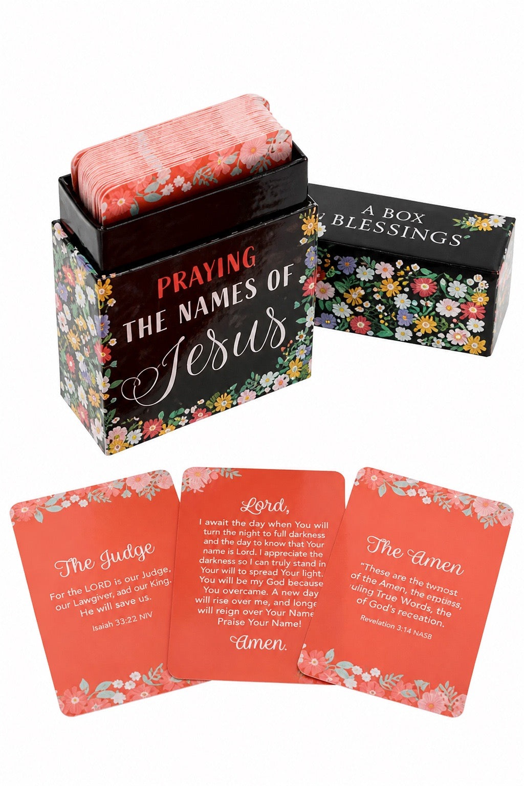 Praying the Names of Jesus - Box Open with Cards Displayed
