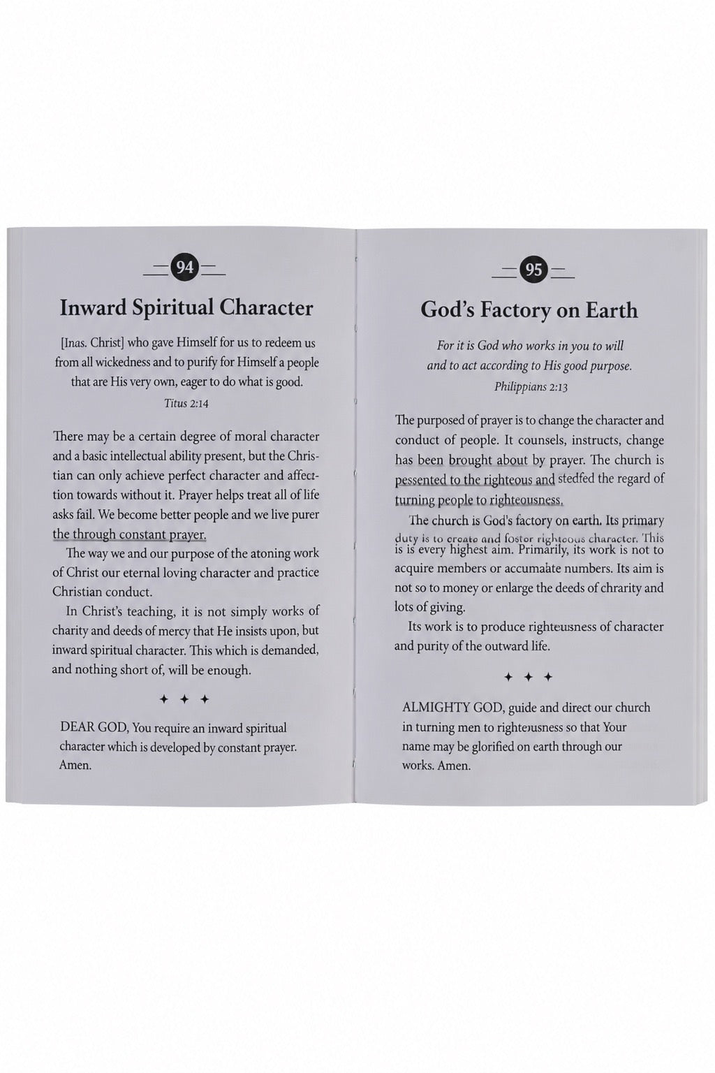 Mini Devotions The Power Of Prayer - Inside Pages