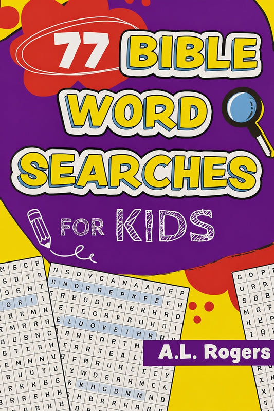 77 Bible Word Searches for Kids - front cover