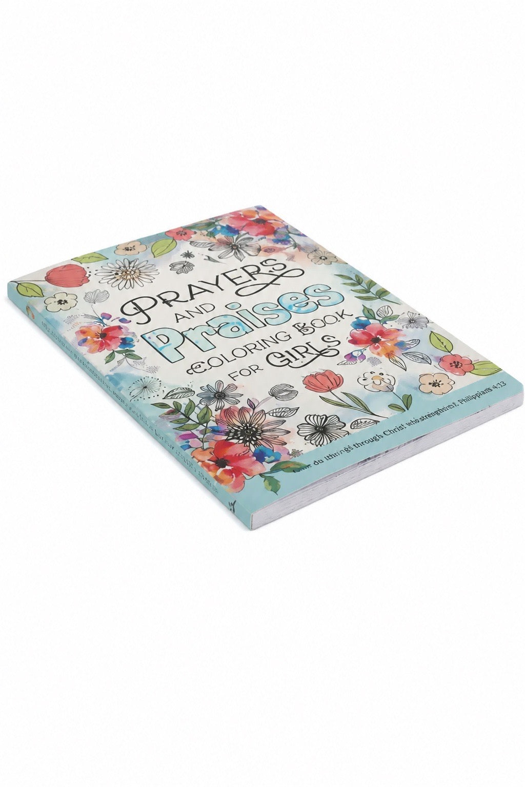 Prayers and Praises Coloring Book for Girls - side view