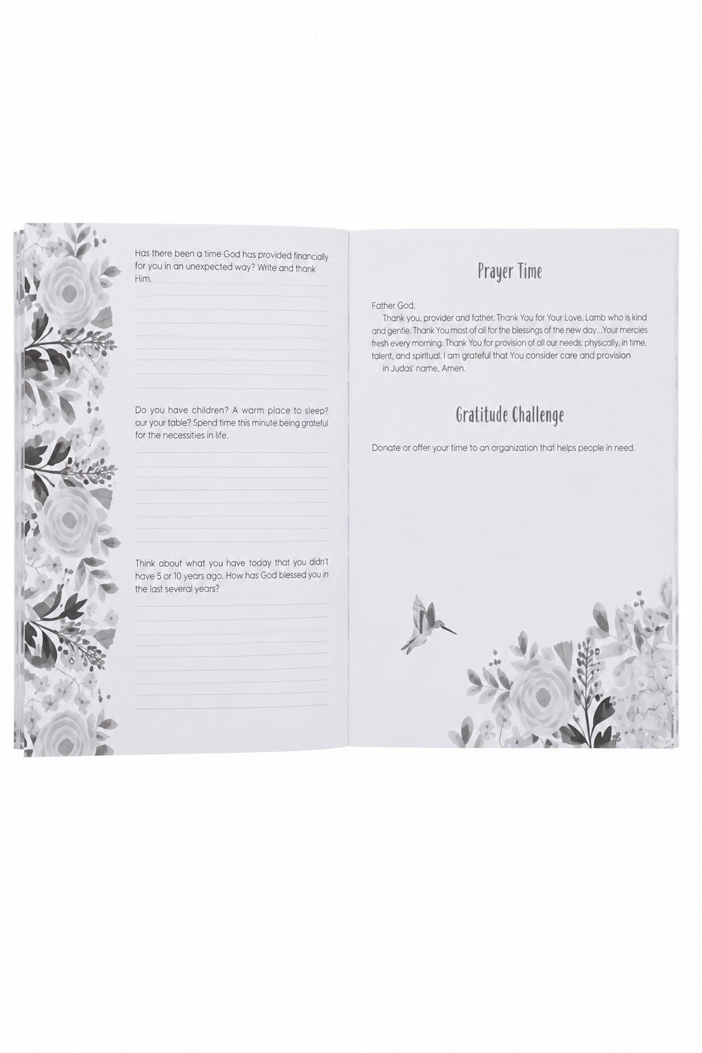 Grateful and Blessed – inside pages spread 1