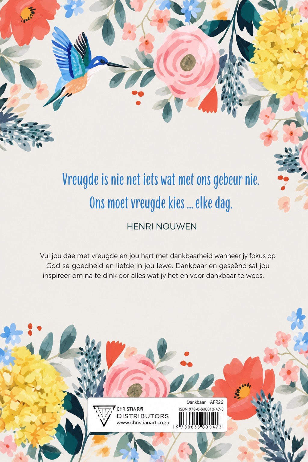 Dankbaar en Geseënd – agterblad