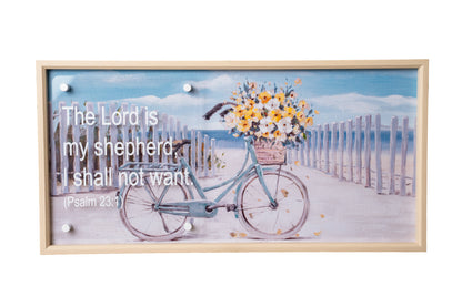 Coastal Serenity Framed Wall Art – "The Lord is My Shepherd"