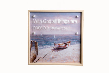 Coastal Serenity - Psalm 46:10 Framed Art