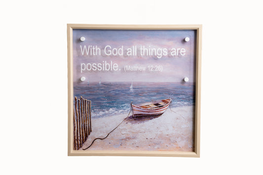 Coastal Serenity - Psalm 46:10 Framed Art