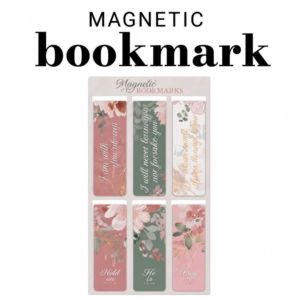 Grace & Strength – Magnetic Bookmark Set (6-Pack)