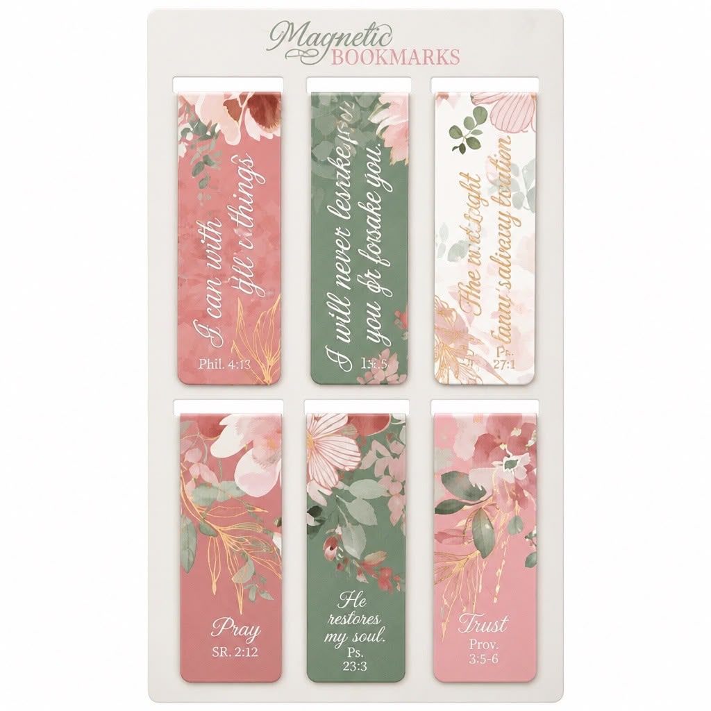Grace & Strength – Magnetic Bookmark Set (6-Pack)
